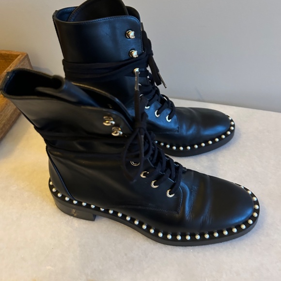 Stuart Weitzman Sondra Lace-Up Boots - Picture 3 of 4